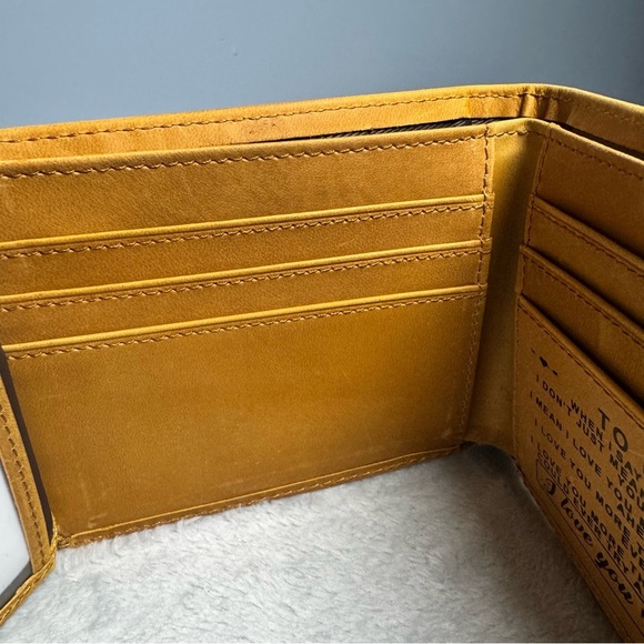 Brown Leather Wallet "To My Man" Bifold with Message | Gift Idea | Never Used - Picture 7 of 13